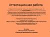 Аттестационная работа. Методическая разработка. Проектная деятельность на уроках