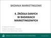 Źródła danych w badaniach marketingowych