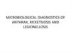 Microbiological diagnostics of anthrax, ricketsiosis and legionellosis