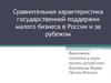 Сравнительная характеристика государственной поддержки малого бизнеса в России и за рубежом