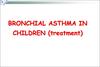 Bronchial asthma in children (treatment)