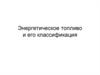Энергетическое топливо и его классификация