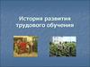 История развития трудового обучения