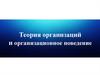 Теория организаций и организационное поведение