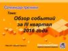 Основные средства. Обзор событий за III квартал 2016 года