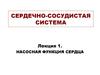 Сердечно-сосудистая система. Насосная функция сердца