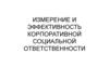 Измерение и эффективность корпоративной социальной ответственности. Эффективность КСО