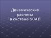 Динамические расчеты в системе SCAD