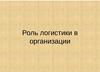 Роль логистики в организации