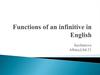 Functions of an infinitive in English