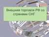 Внешняя торговля РФ со странами СНГ