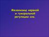 Механизмы нервной и гуморальной регуляции сна