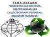 Биосфера, как система обеспечивающая существование человека. Экология человека. (Лекция 10)