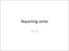 Reporting verbs