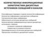 Количественные информационные характеристики дискретных источников сообщений и каналов