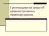 Производство по делам об административных правонарушениях