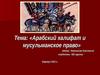 Арабский халифат и мусульманское право