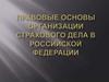 Правовые основы организации страхового дела в Российской Федерации