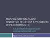 Многокритериальное принятие решений в условиях определенности