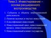 Инвестирование – основа расширенного воспроизводства