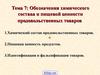 Обозначения химического состава и пищевой ценности продовольственных товаров