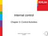 Internal control and deontology - Chapter 3 Control activities