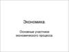 Экономика. Основные участники экономического процесса