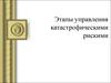 Этапы управления катастрофическими рискими