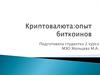 Криптовалюта: опыт биткоинов