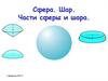 Сфера. Шар. Части сферы и шара