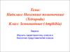 Надкласс Наземные позвоночные (Tetrapoda). Класс Земноводные (Amphibia)