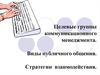 Целевые группы коммуникационного менеджмента. Виды публичного общения. Стратегии взаимодействия