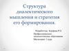 Структура диалектического мышления и стратегия его формирования