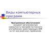 Виды компьютерных программ