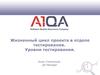 Жизненный цикл проекта в отделе тестирования. Уровни тестирования