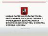 Новая система оплаты труда работников государственных учреждений департамента физической культуры и спорта города Москвы