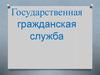Государственная гражданская служба