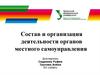 Состав и организация деятельности органов местного самоуправления