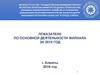 Показатели по основной деятельности филиала РГП на ПХВ в г. Алматы