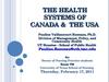 The Health systems of Canada & the USA