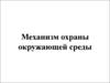 Механизм охраны окружающей среды