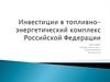 Инвестиции в топливно-энергетический комплекс Российской Федерации