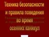 Техника безопасности и правила поведения во время осенних каникул