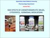 Side effects of chemotherapeutic drugs, cytostatics, hormonal medications