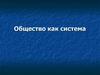 Общество как система