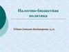Налогово-бюджетная политика
