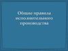Общие правила исполнительного производства