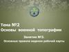 Основы военной топографии. Правила ведения рабочей карты. (Тема 2.3)