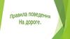 Правила поведения на дороге