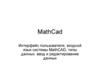 Интерфейс пользователя, входной язык системы MathCAD, типы данных, ввод и редактирование данных. (Лекция 13)